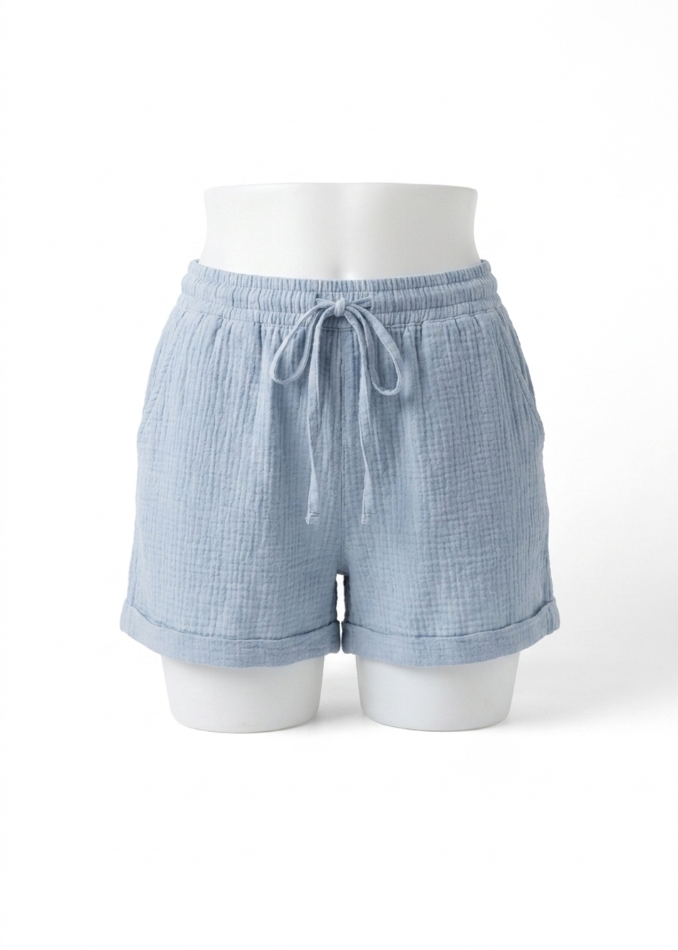 NEW BOBI tie waist shorts in water